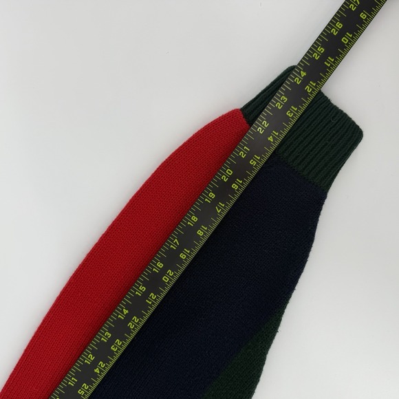 Vintage 90s Gitano Mens Green Navy Red Striped Crewneck Knit Sweater Size XL - Picture 9 of 9